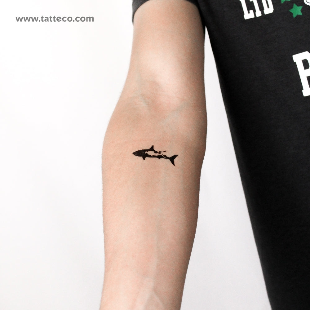 Shark Scuba Diving Temporary Tattoo - Set of 3