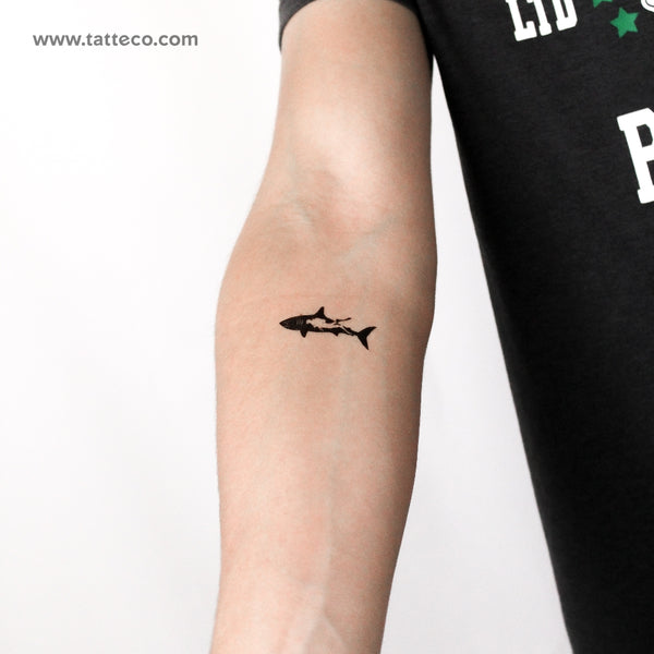 Shark Scuba Diving Temporary Tattoo - Set of 3