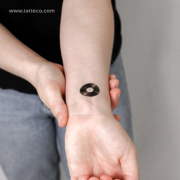 Vinyl Record Temporary Tattoo - Set of 3