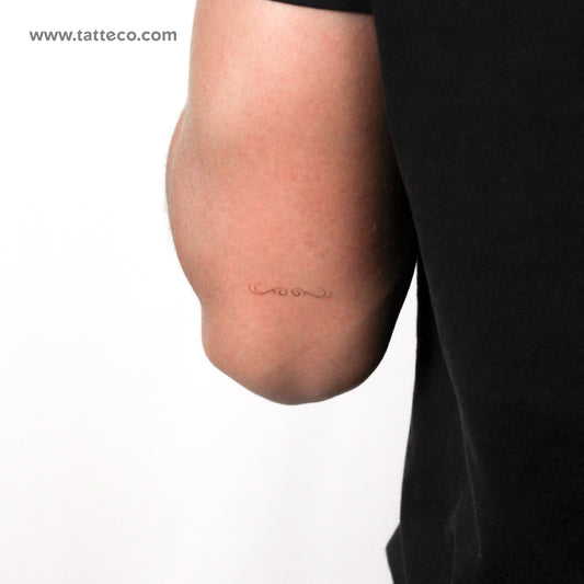 Horizontal Ornament Temporary Tattoo By M3.Ink - Set of 3