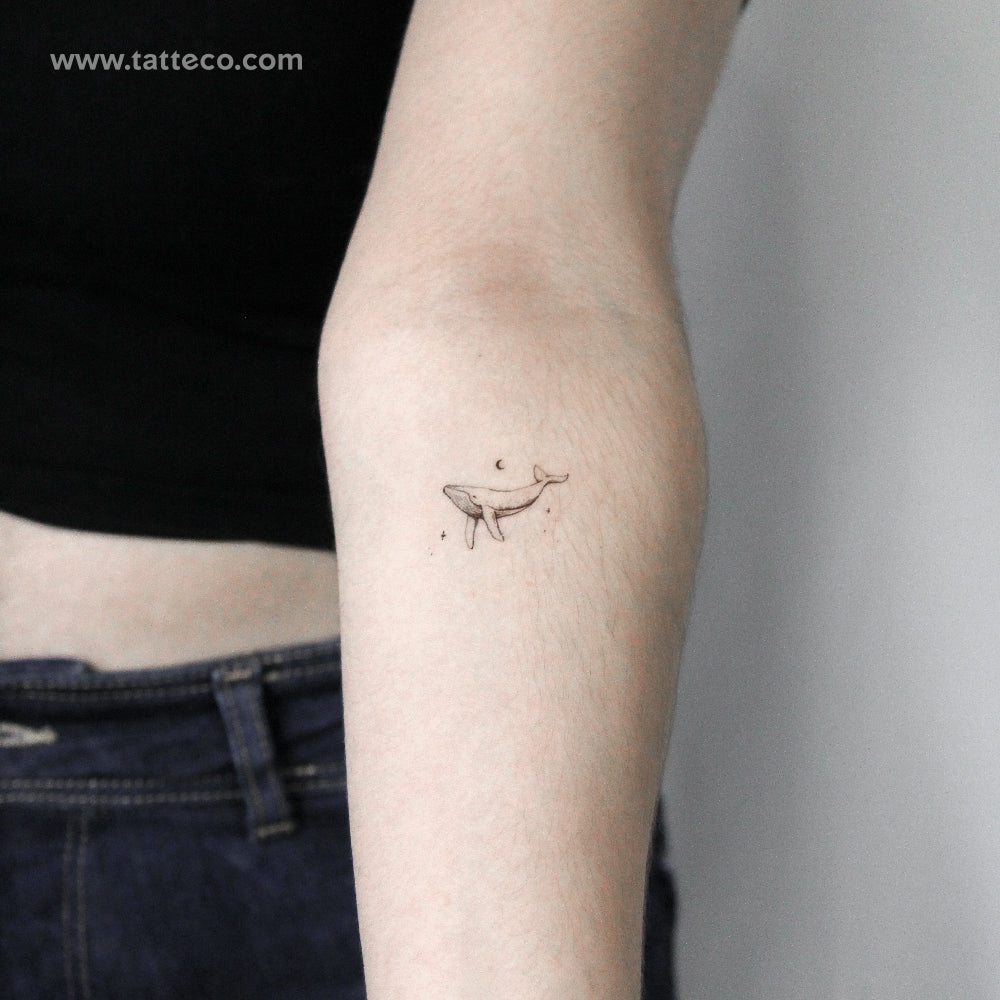 Whale By Stefano Mazza Temporary Tattoo - Set of 3