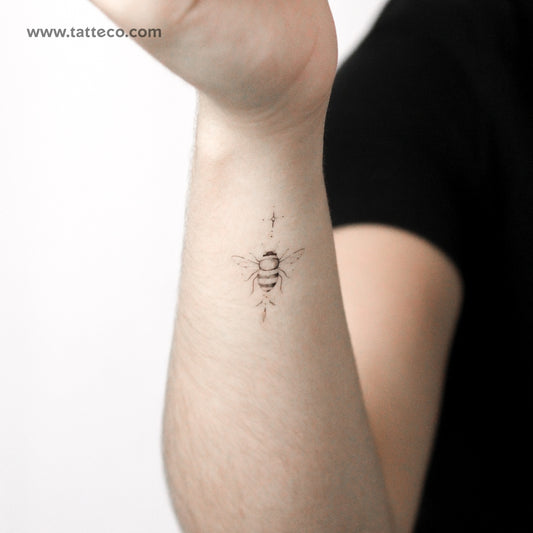 Ornamental Bee By Stefano Mazza Temporary Tattoo - Set of 3