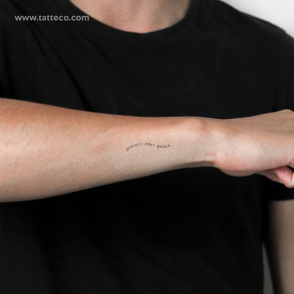 Protect Your Peace By Stefano Mazza Temporary Tattoo - Set of 3