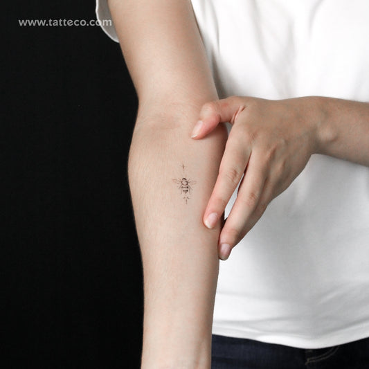 Ornamental Bee By Stefano Mazza Temporary Tattoo - Set of 3