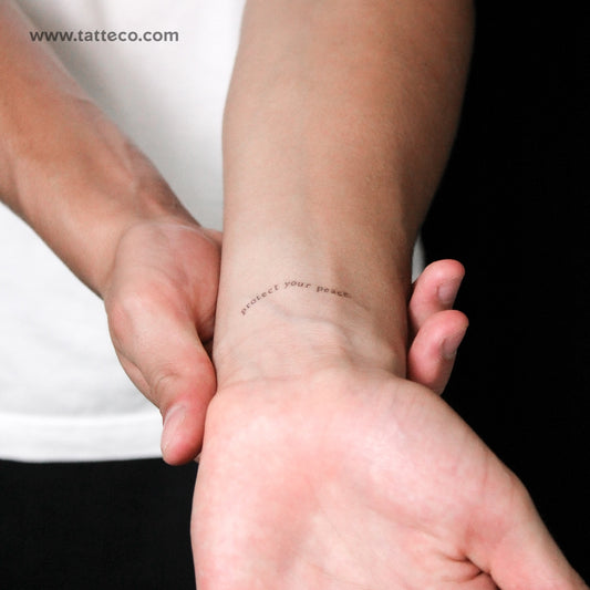 Protect Your Peace By Stefano Mazza Temporary Tattoo - Set of 3