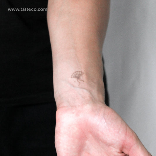Little Hand Fan By Stefano Mazza Temporary Tattoo - Set of 3