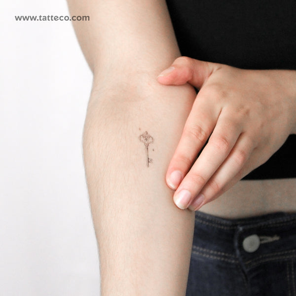 Vintage Key By Stefano Mazza Temporary Tattoo - Set of 3