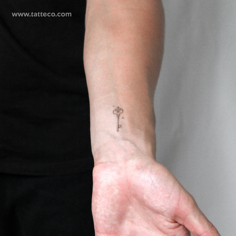 Vintage Key By Stefano Mazza Temporary Tattoo - Set of 3
