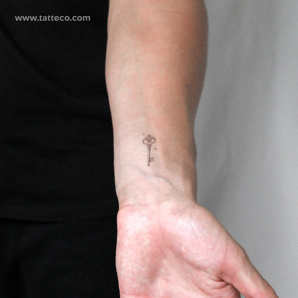 Vintage Key By Stefano Mazza Temporary Tattoo - Set of 3
