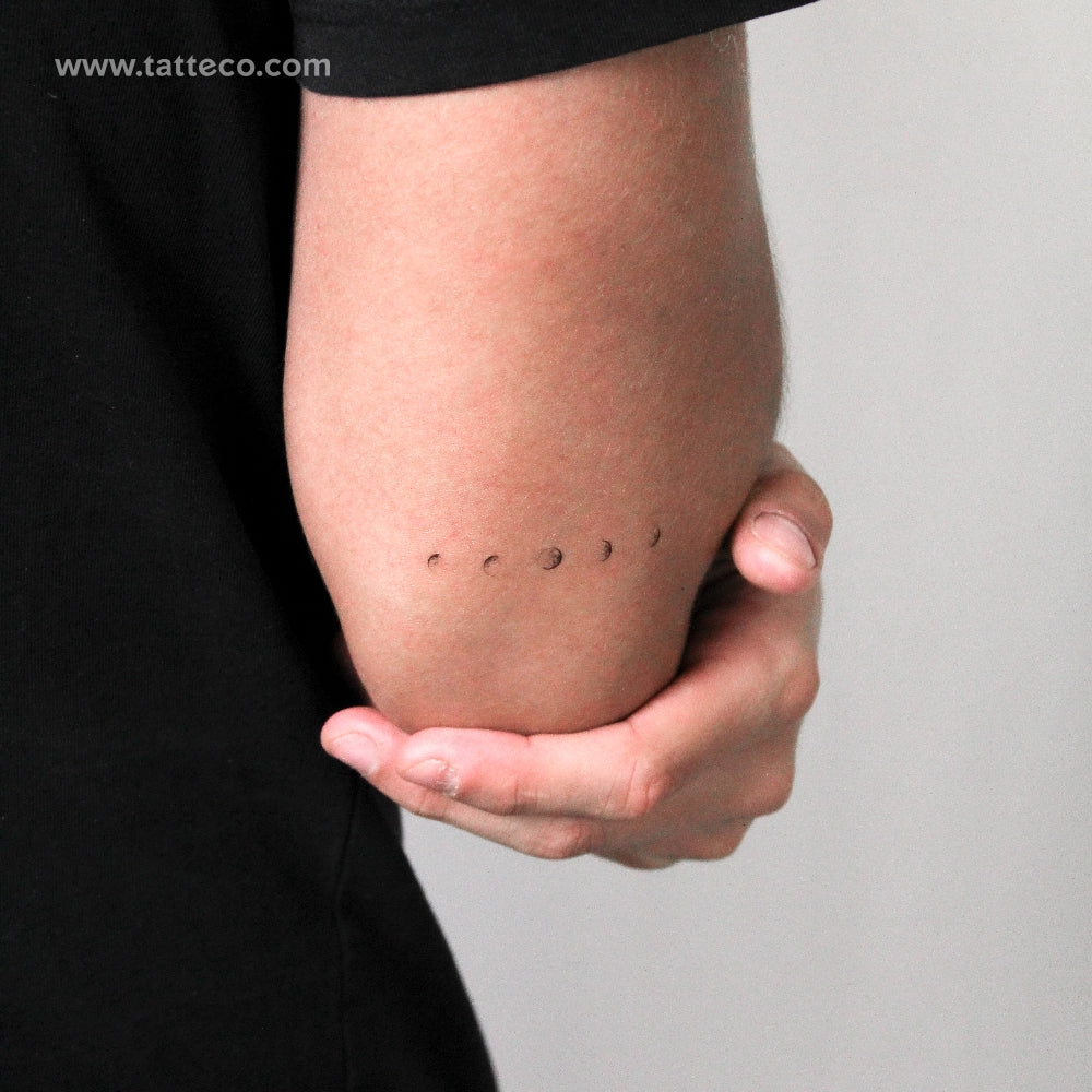 Moon Phases By Stefano Mazza Temporary Tattoo - Set of 3