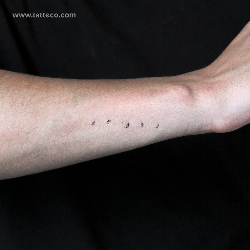 Moon Phases By Stefano Mazza Temporary Tattoo - Set of 3