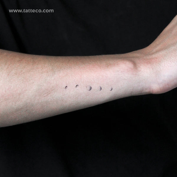 Moon Phases By Stefano Mazza Temporary Tattoo - Set of 3