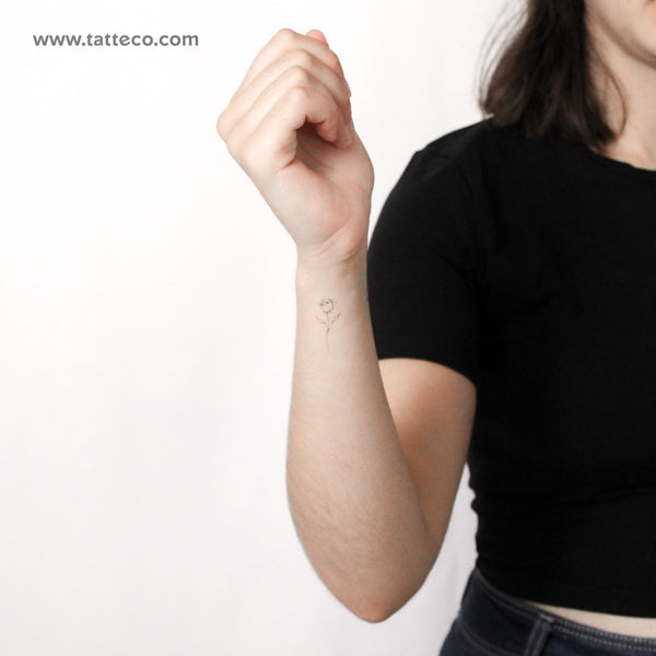 Rose By Stefano Mazza Temporary Tattoo - Set of 3