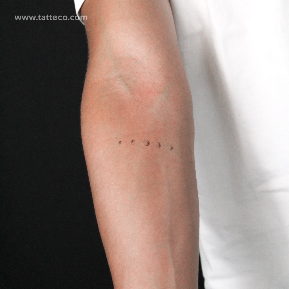 Moon Phases By Stefano Mazza Temporary Tattoo - Set of 3