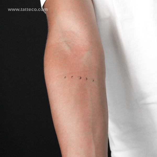Moon Phases By Stefano Mazza Temporary Tattoo - Set of 3