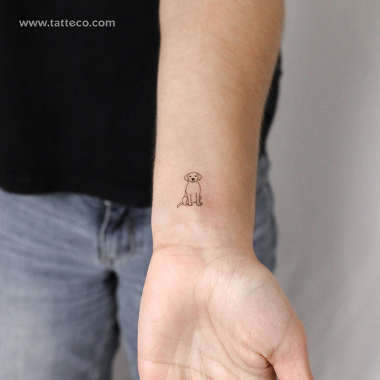 Golden Retriever Temporary Tattoo - Set of 3