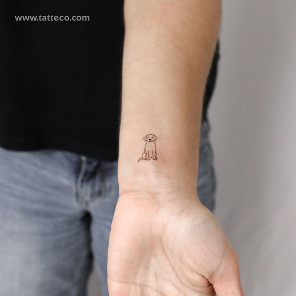 Golden Retriever Temporary Tattoo - Set of 3
