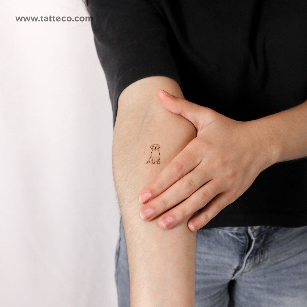 Golden Retriever Temporary Tattoo - Set of 3