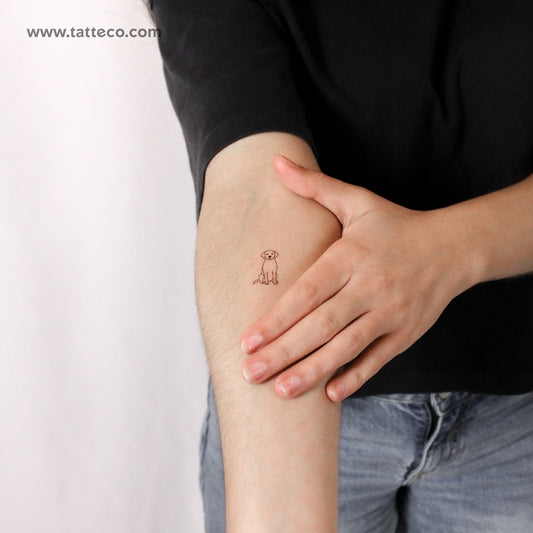 Golden Retriever Temporary Tattoo - Set of 3