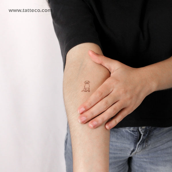 Golden Retriever Temporary Tattoo - Set of 3