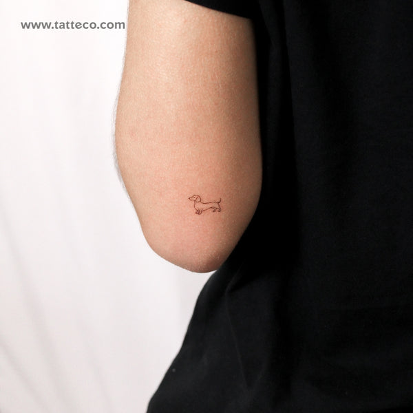 Sausage Dog Temporary Tattoo - Set of 3
