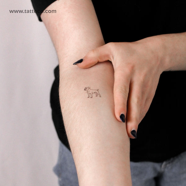 Boxer Dog Temporary Tattoo - Set of 3