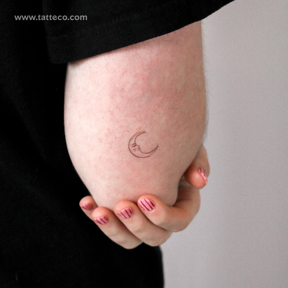 Crescent Moon By Stefano Mazza Temporary Tattoo - Set of 3