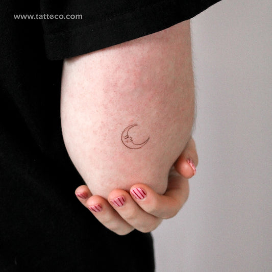 Crescent Moon By Stefano Mazza Temporary Tattoo - Set of 3