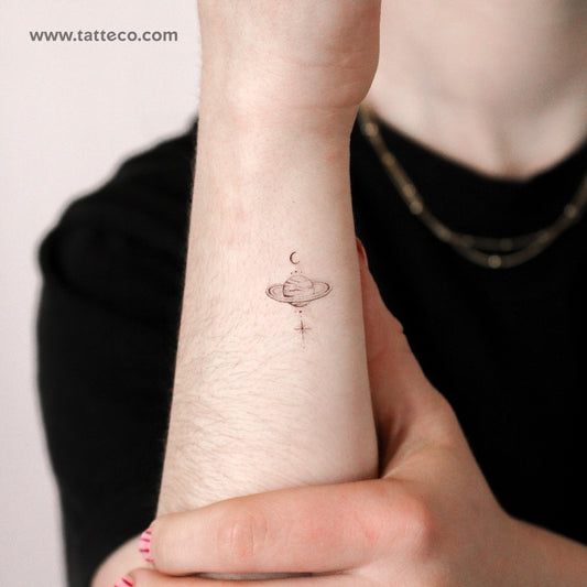 Saturn By Stefano Mazza Temporary Tattoo - Set of 3
