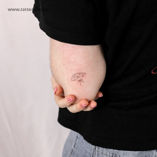 Small Hand Fan By Stefano Mazza Temporary Tattoo - Set of 3