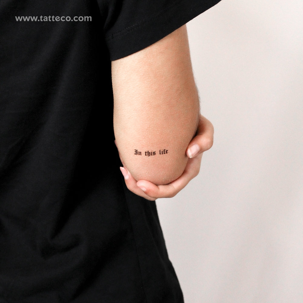 In This Life & The Next Temporary Tattoo - Set of 3