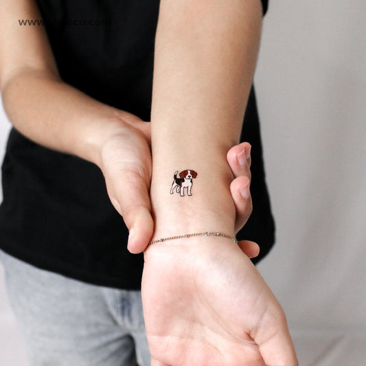 Beagle Temporary Tattoo - Set of 3