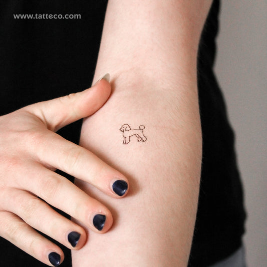 Little Poodle Temporary Tattoo - Set of 3