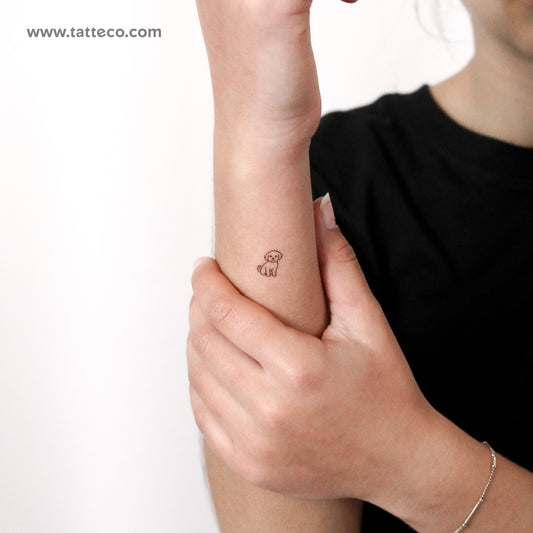 Tiny Maltipoo Temporary Tattoo - Set of 3