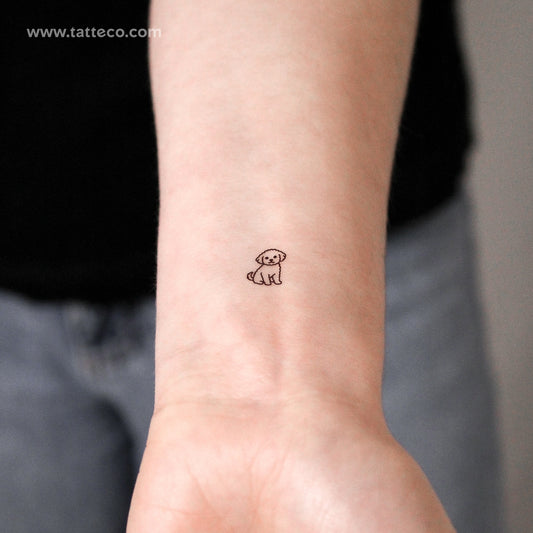 Tiny Maltipoo Temporary Tattoo - Set of 3