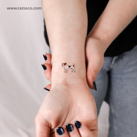 Parson Russell Terrier Temporary Tattoo - Set of 3