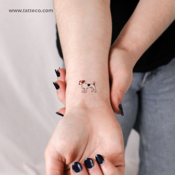 Parson Russell Terrier Temporary Tattoo - Set of 3
