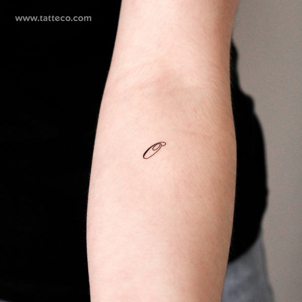 Tatuaje temporal de la letra O (juego de 3)