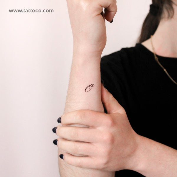 Tatuaje temporal de la letra O (juego de 3)