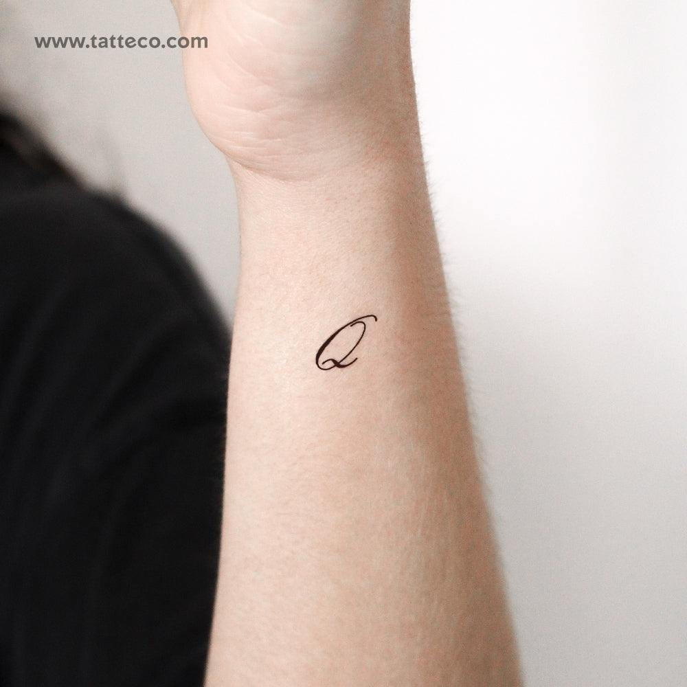 Q Script Temporary Tattoo - Set of 3