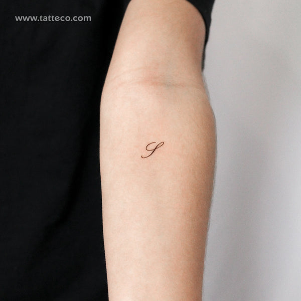 Tatuaje temporal de la letra S (juego de 3)