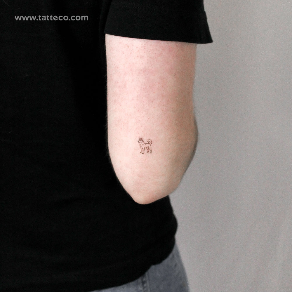 Siberian Husky Temporary Tattoo - Set of 3