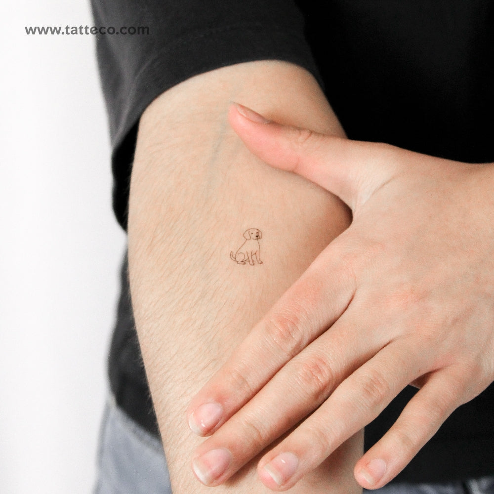 Little Beagle Temporary Tattoo - Set of 3