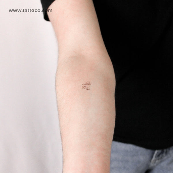 Miniature Poodle Temporary Tattoo - Set of 3