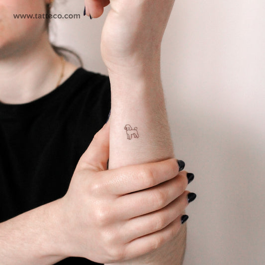 Toy Poodle Temporary Tattoo - Set of 3