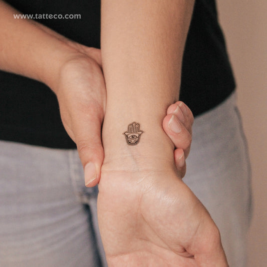 Tatuaje semipermanente de Hamsa pequeño - Juego de 2
