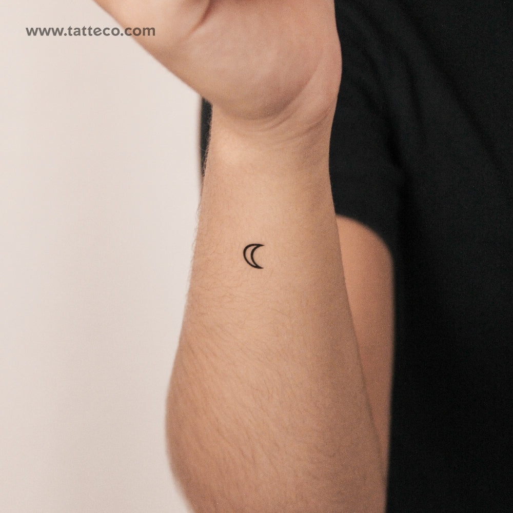 Moon Planet Symbol Semi-Permanent Tattoo - Set of 2