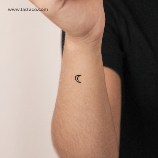 Moon Planet Symbol Semi-Permanent Tattoo - Set of 2