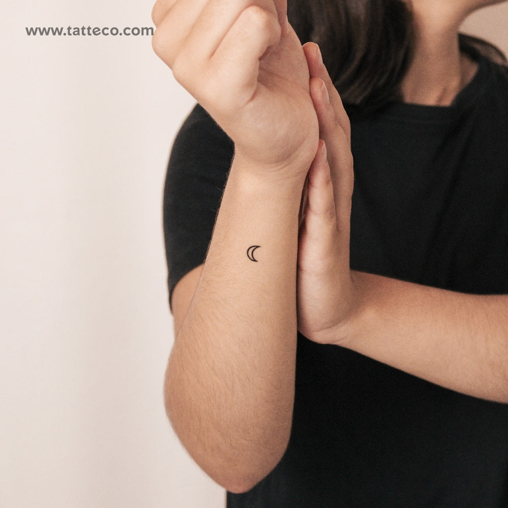Moon Planet Symbol Semi-Permanent Tattoo - Set of 2