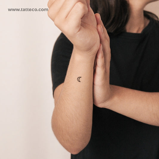 Moon Planet Symbol Semi-Permanent Tattoo - Set of 2